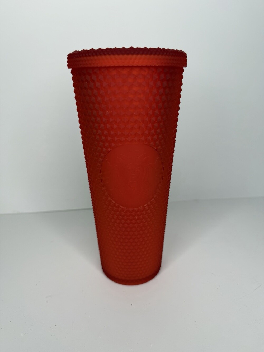 Starbucks Matte Red 24oz Cold Venti Drink Cup Diamond Studded Tumbler Stunning